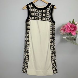 Tory Burch black and white shift dress